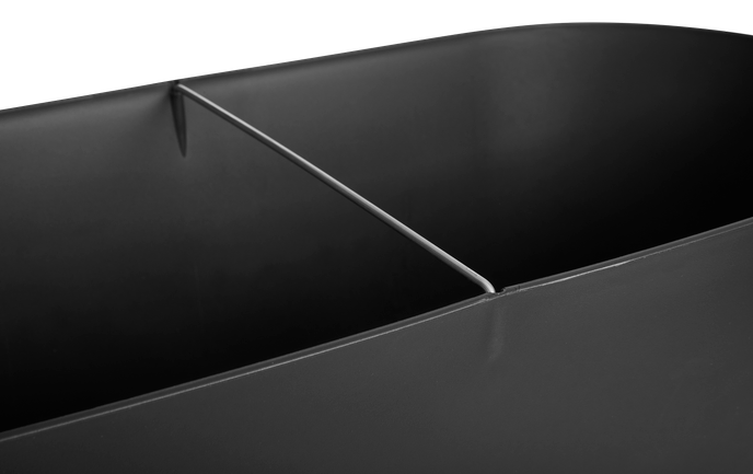 greenville terrace trough 80cm wheels living black